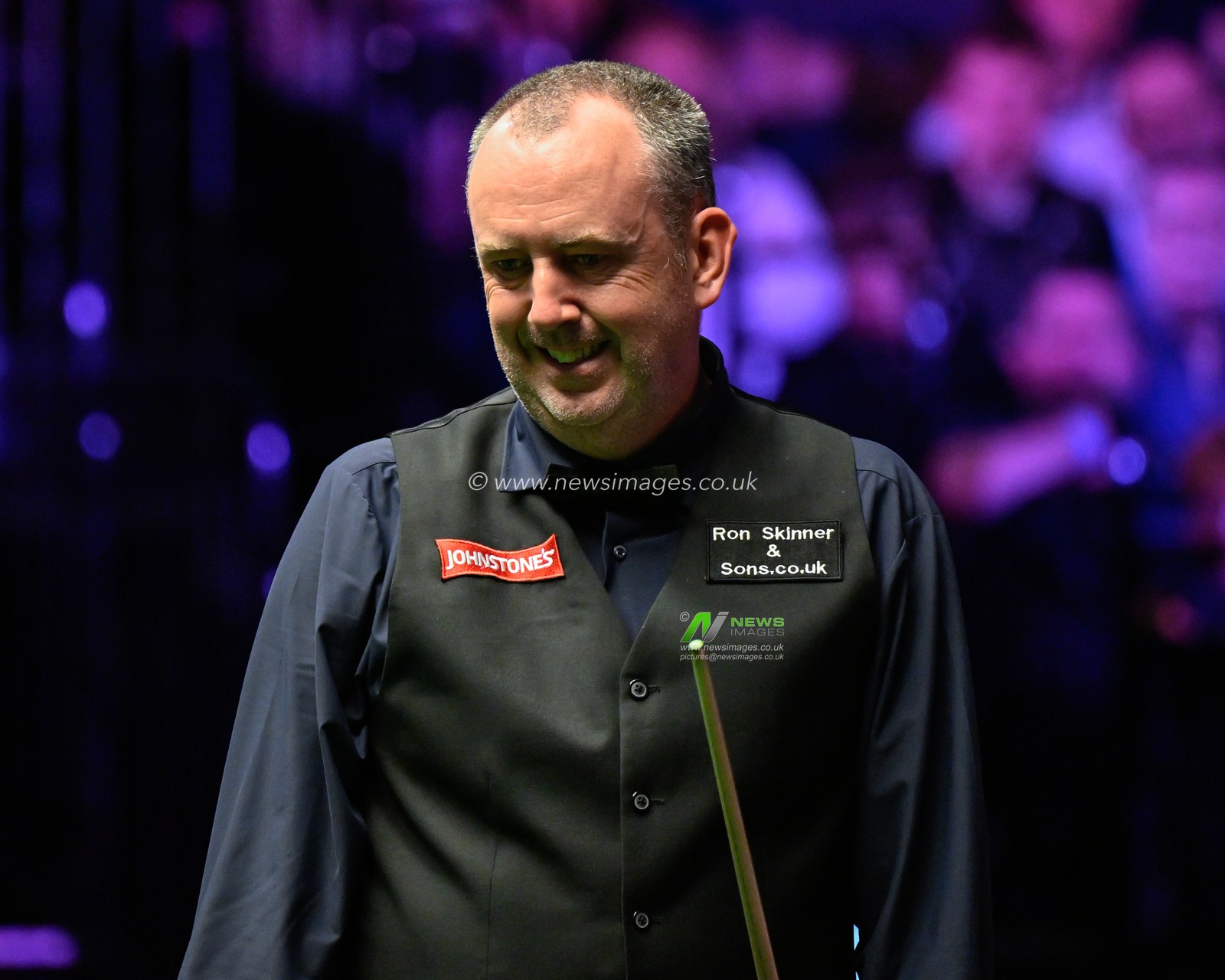 Mark Williams reacts, during the Johnstoneâ€™s Paint Tour Championships at Manchester Central, Manchester, United Kingdom, 6th April 2024

(Photo by Cody Froggatt/News Images)