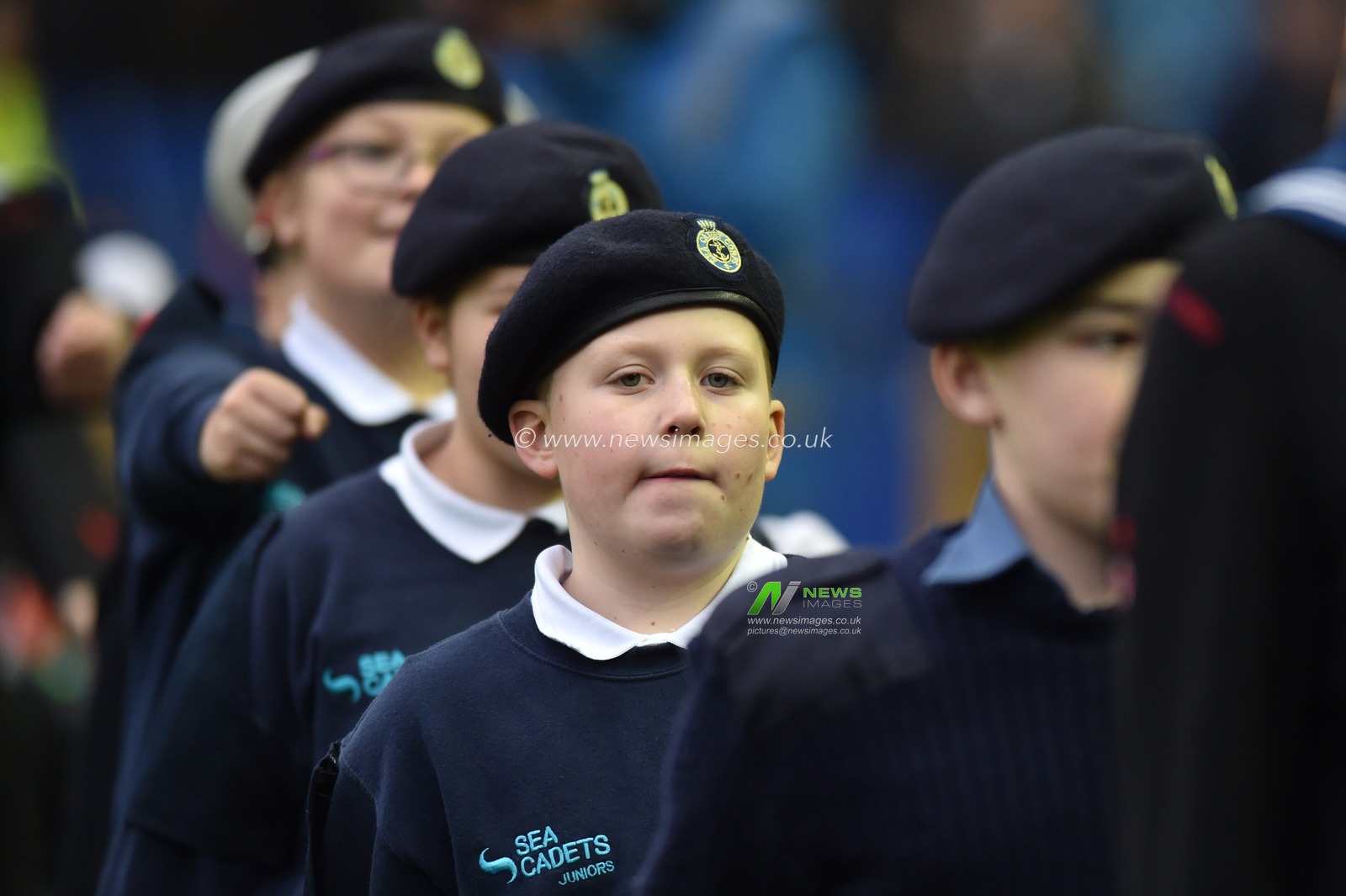 9th November 2019, Hillsborough, Sheffield, England; Sky Bet Championship, Sheffield Wednesday v Swansea City : Junior sea cadets take part in remembrance line up prematch. 

Credit: Dean Williams/News Images