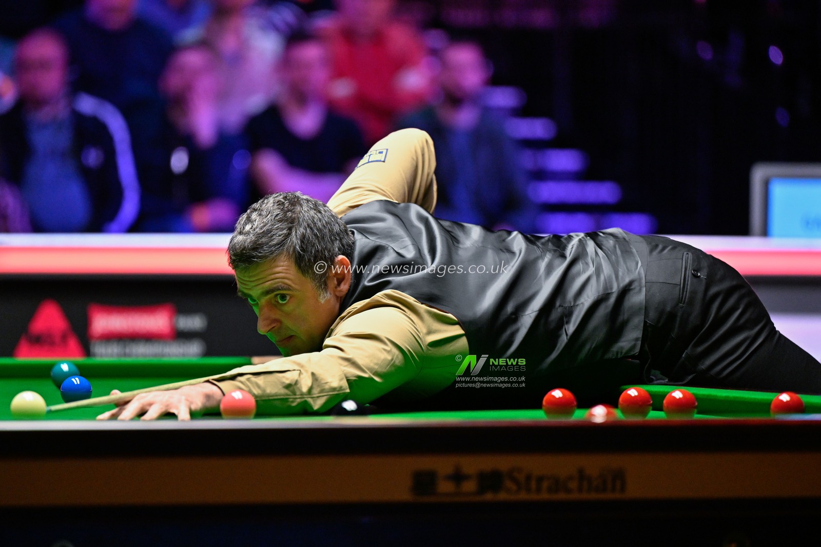 Ronnie O'Sullivan takes a shot, during the Johnstoneâ€™s Paint Tour Championships at Manchester Central, Manchester, United Kingdom, 5th April 2024

(Photo by Cody Froggatt/News Images)