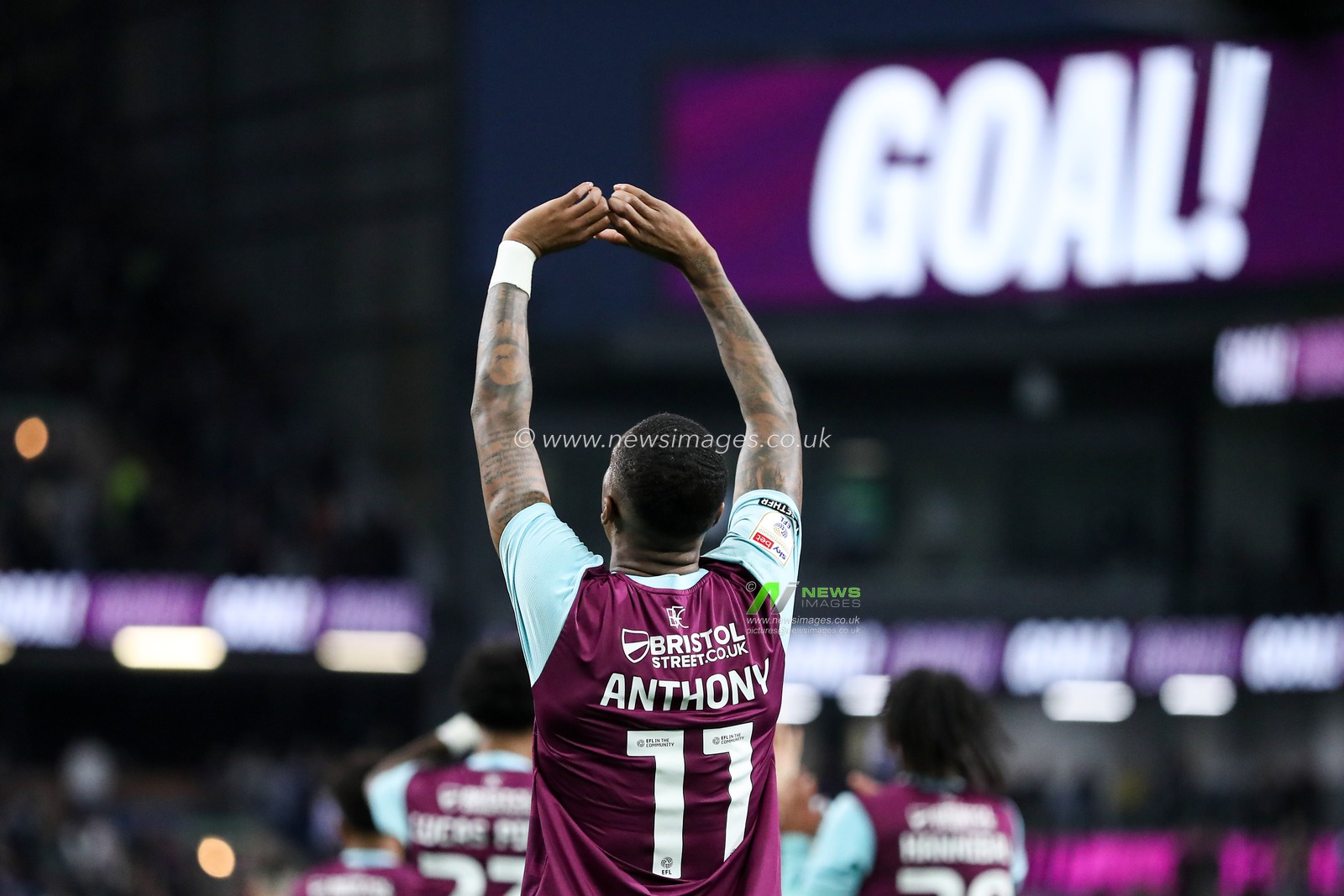 Jaidon Anthony of Burnley celebrates goal to make it 2-0 during the Sky Bet Championship match Burnley vs Norwich City at Turf Moor, Burnley, United Kingdom, 11th April 2025

(Photo by Jorge Horsted/News Images)