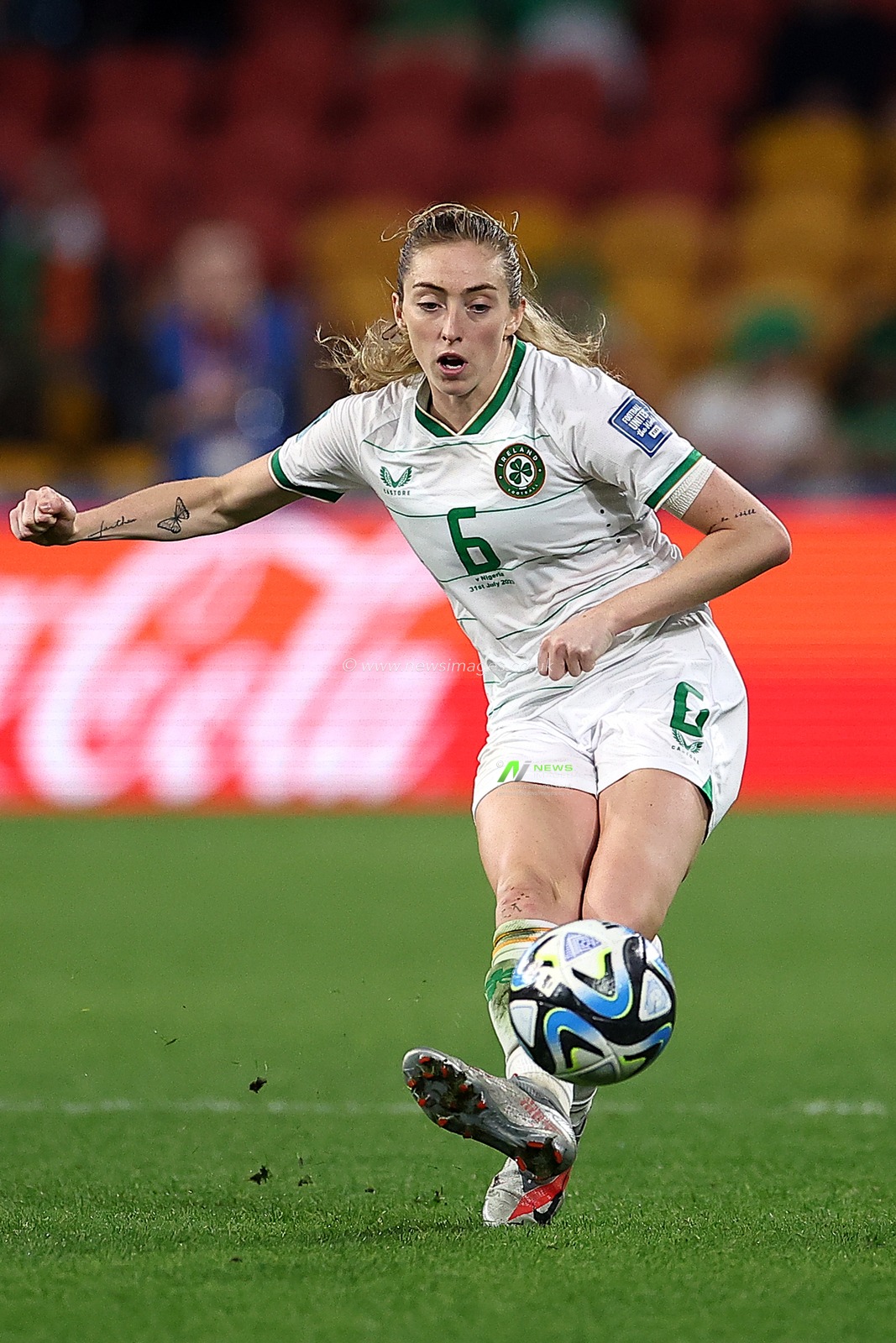Megan Connolly of Ireland during the FIFA Women's World Cup 2023 Group B  match Ireland Women vs Nigeria Women at Suncorp Stadium, Brisbane, Australia, 31st July 2023

(Photo by Patrick Hoelscher/News Images)