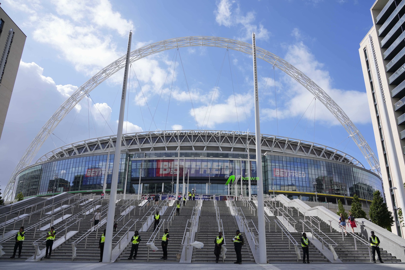 A general view of Wembley Stadium before the Betfred Challenge Cup match Hull KR vs Leigh Leopards at Wembley Stadium, London, United Kingdom, 12th August 2023

(Photo by Steve Flynn/News Images)