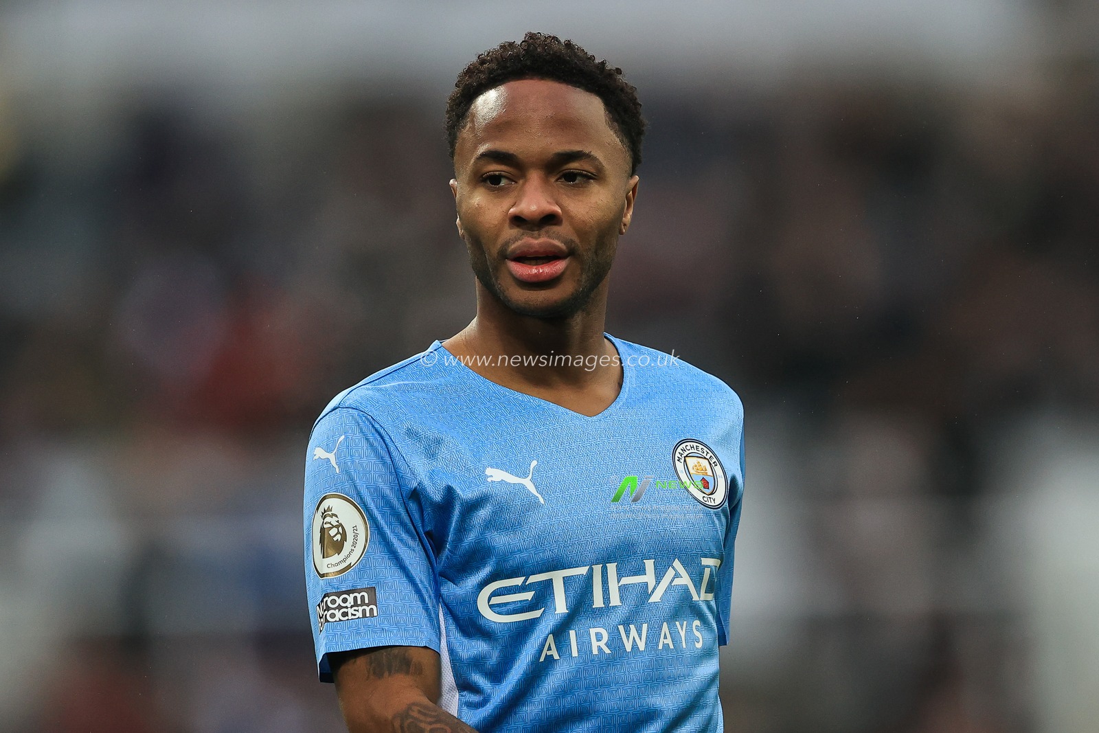 Raheem Sterling #7 of Manchester City during the game