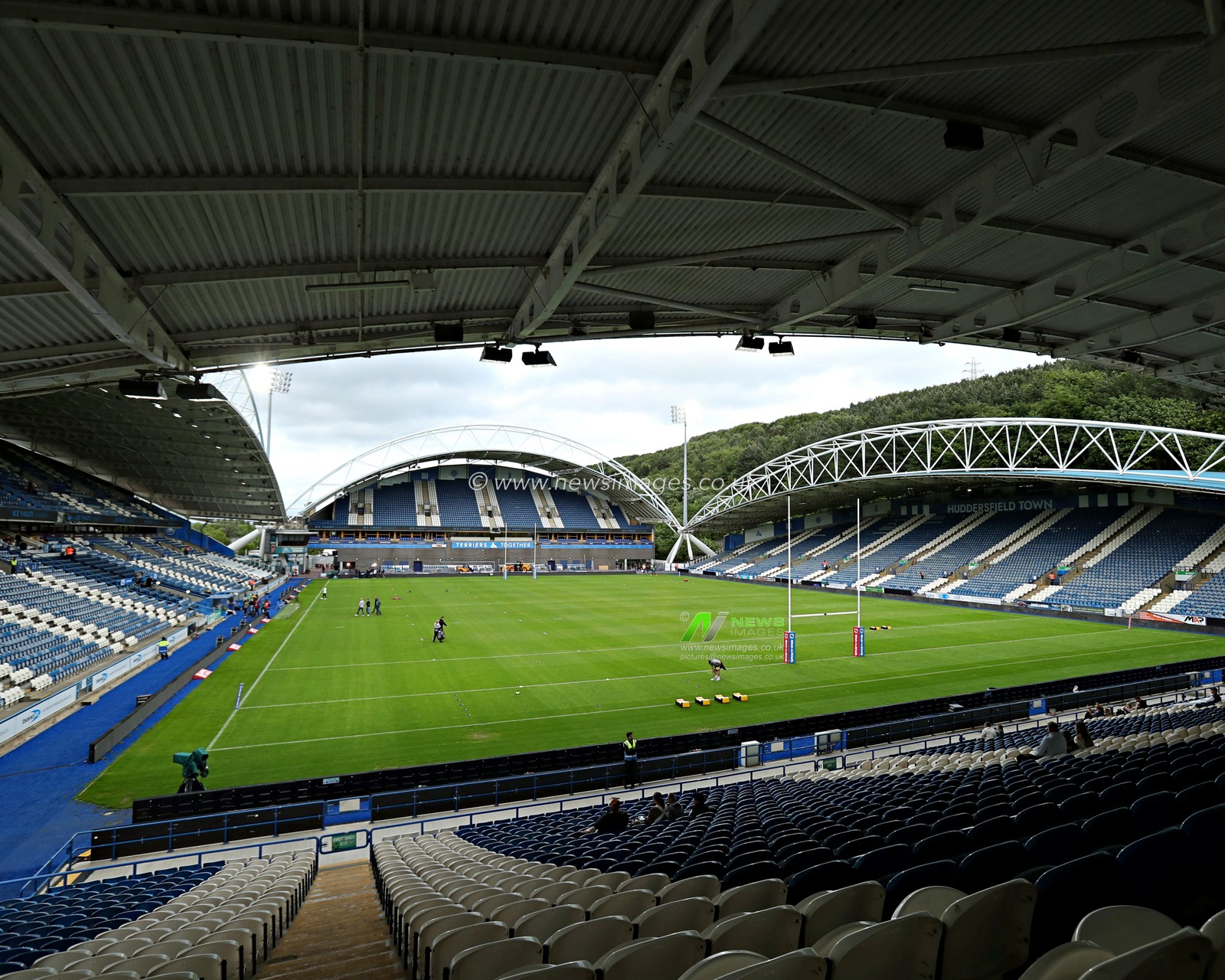 A general view of the John Smith's Stadium before the Betfred Super League Round 13 match Huddersfield Giants vs Leigh Leopards at John Smith's Stadium, Huddersfield, United Kingdom, 29th May 2025(Photo by Sam Eaden/News Images)