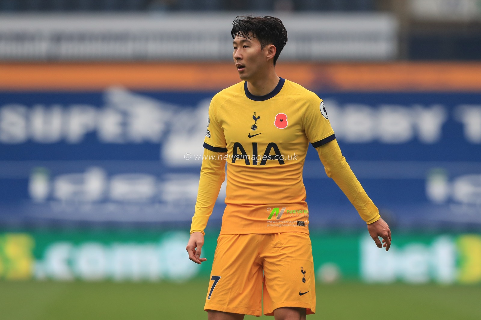 Son Heung-Min #7 of Tottenham Hotspur during the game