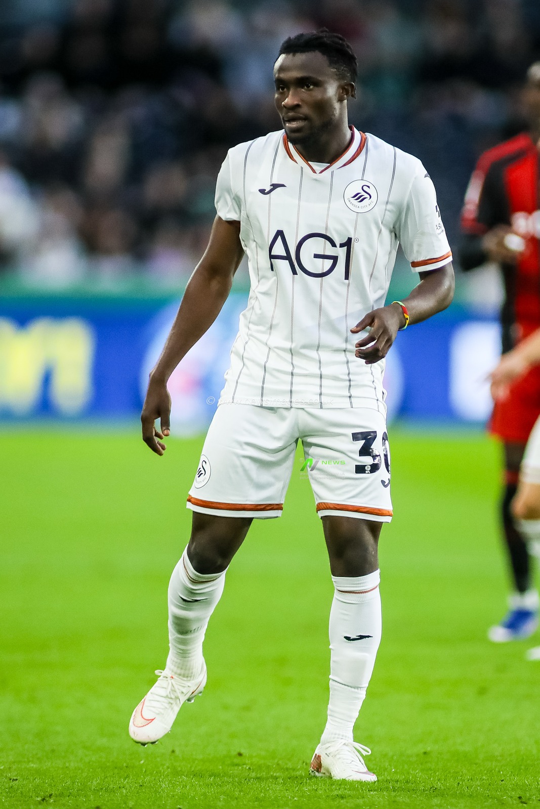 Joseph Opoku of Swansea City during the Sky Bet Championship match Swansea City vs Watford at Swansea.com Stadium, Swansea, United Kingdom on 01 September 2026

(Photo by Andrew Lewis/News Images)