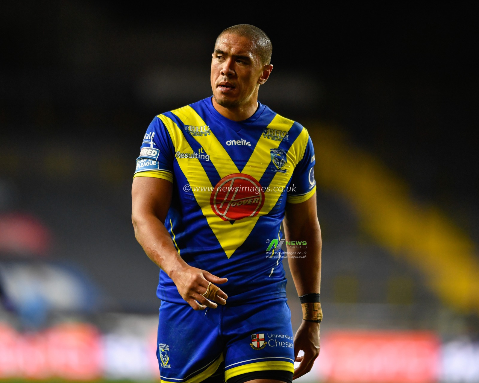 Leilani Latu (16) of Warrington Wolves in action during the game