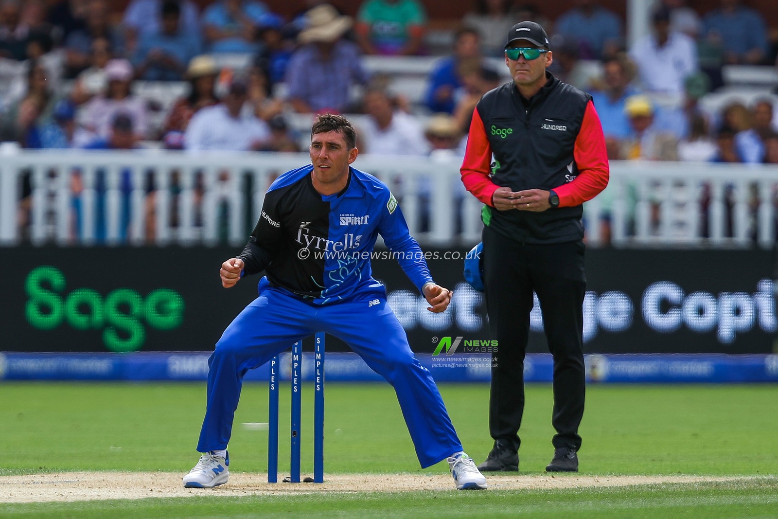 Dan Lawrence of London Spirit reacts during the The Hundred match London Spirit Men vs Oval Invincibles at Lords, London, United Kingdom, 4th August 2024

(Photo by Izzy Poles/News Images)