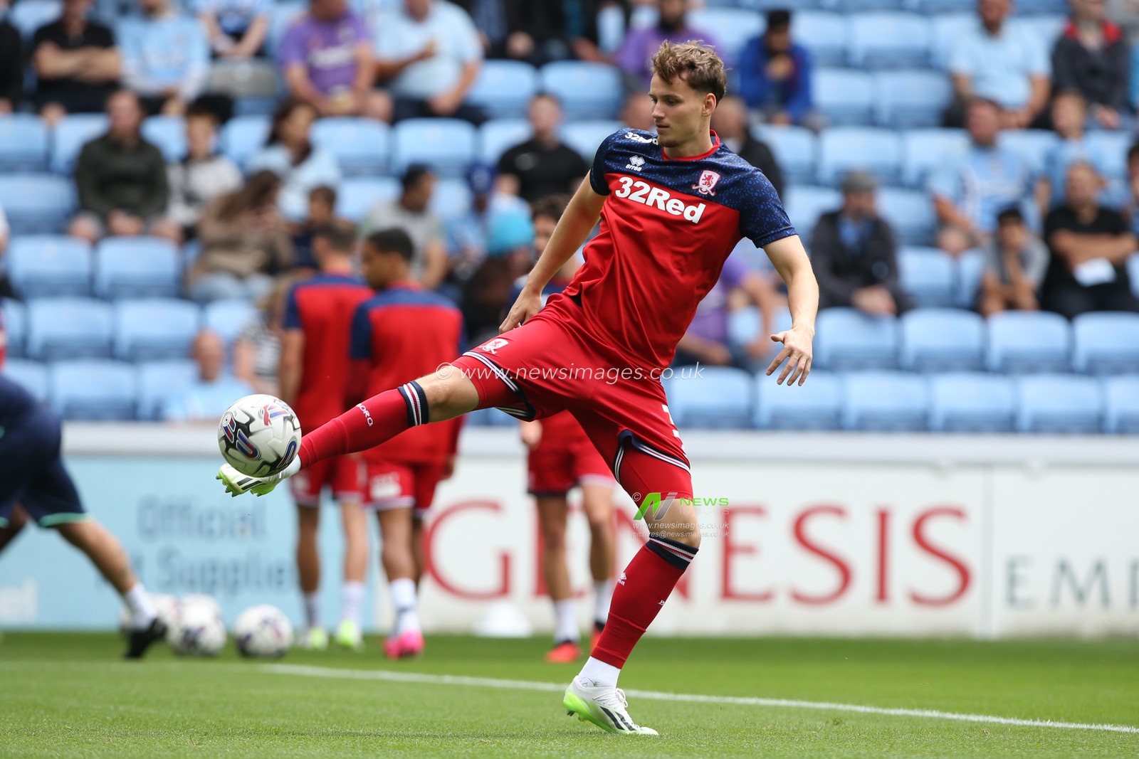 Rav van den Berg #3 of Middlesbrough warms up during the Sky Bet Championship match Coventry City vs Middlesbrough at Coventry Building Society Arena, Coventry, United Kingdom, 12th August 2023

(Photo by Arron Gent/News Images)