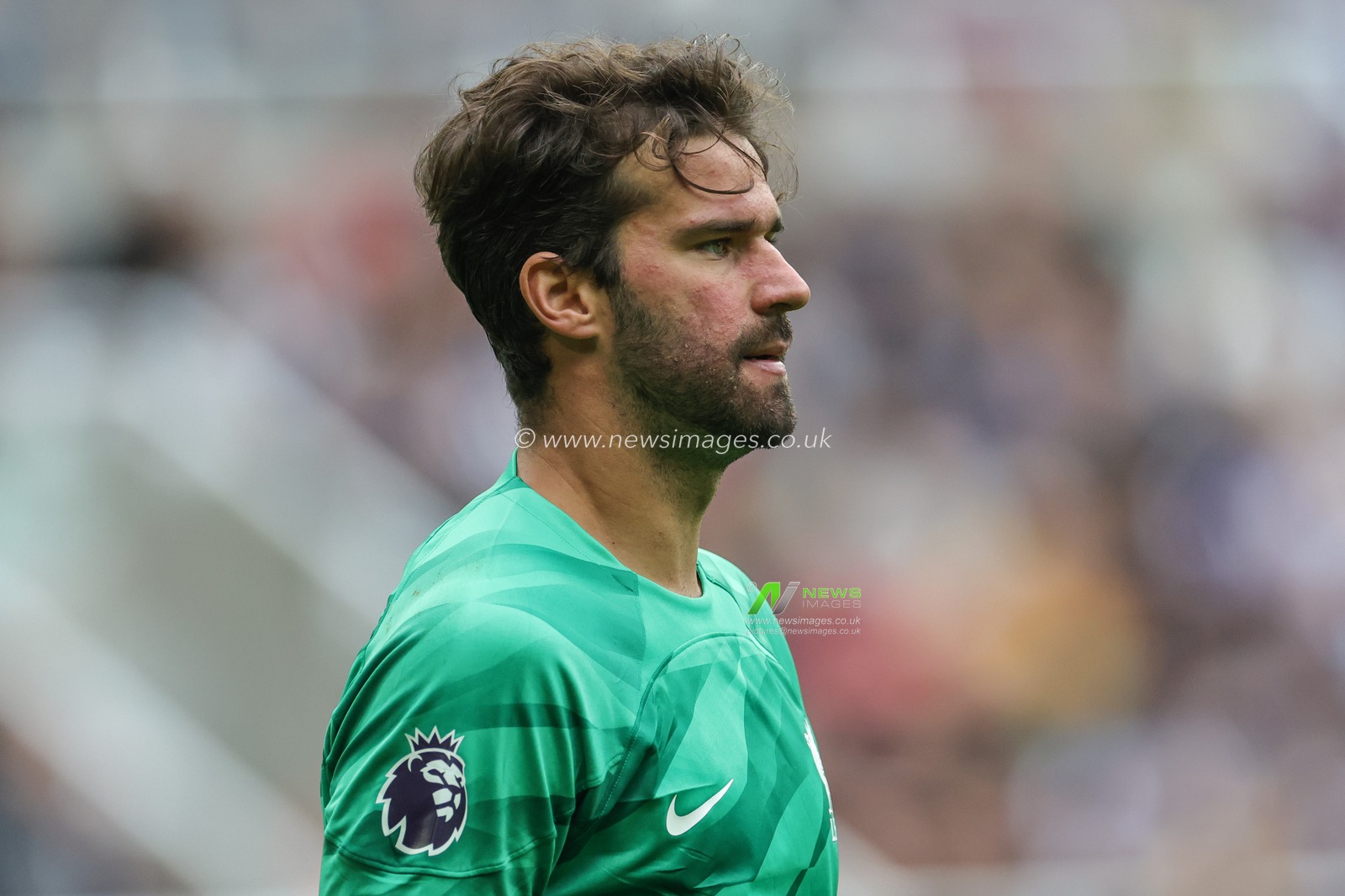 Alisson Becker #1 of Liverpool during the Premier League match Newcastle United vs Liverpool at St. James's Park, Newcastle, United Kingdom, 27th August 2023

(Photo by Mark Cosgrove/News Images)