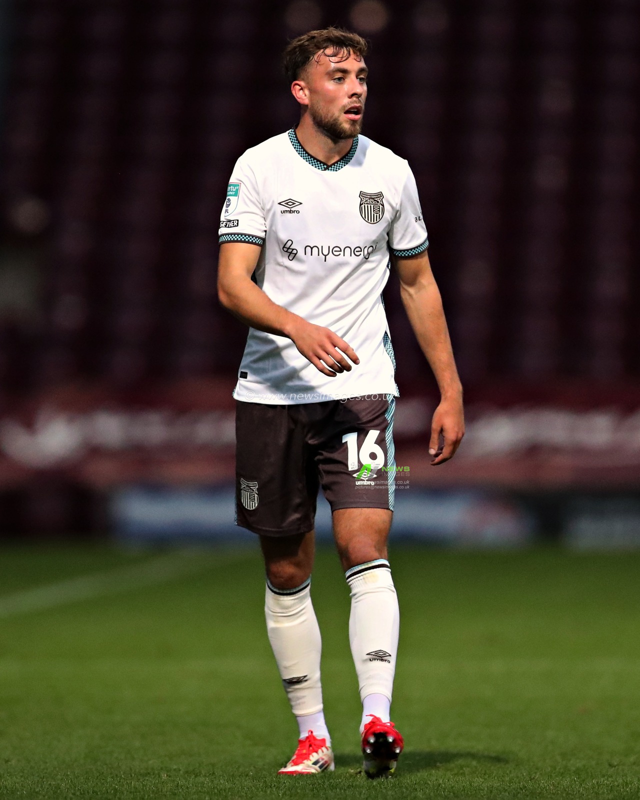 Reece Staunton of Grimsby Town during the The Vertu Trophy match Bradford City vs Grimsby Town at University of Bradford Stadium, Bradford, United Kingdom, 2nd September 2025(Photo by Sam Eaden/News Images)