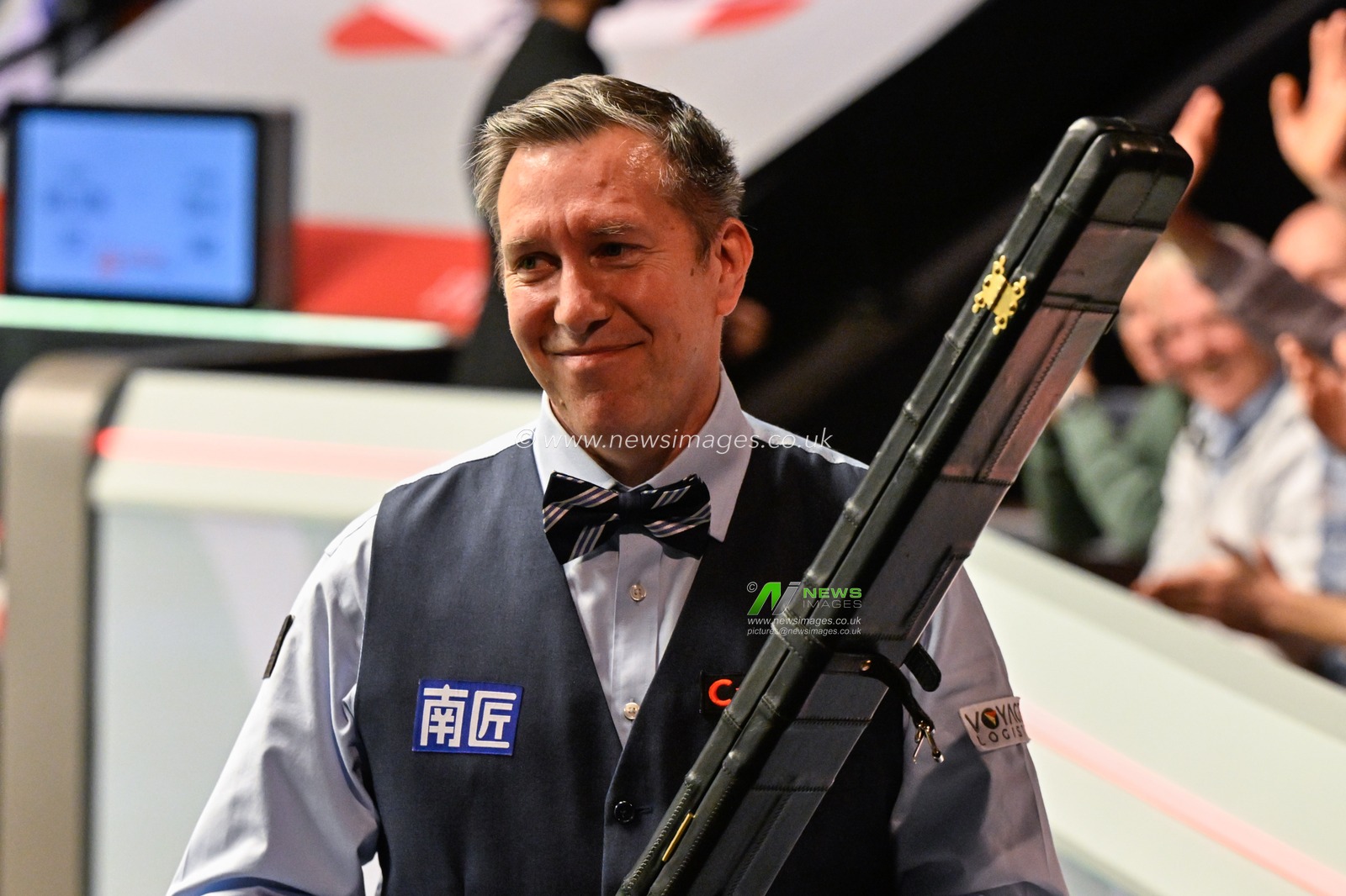 Dominic Dale all smiles as he leaves following the match, during the Cazoo World Championships 2024 at Crucible Theatre, Sheffield, United Kingdom, 24th April 2024

(Photo by Cody Froggatt/News Images)
