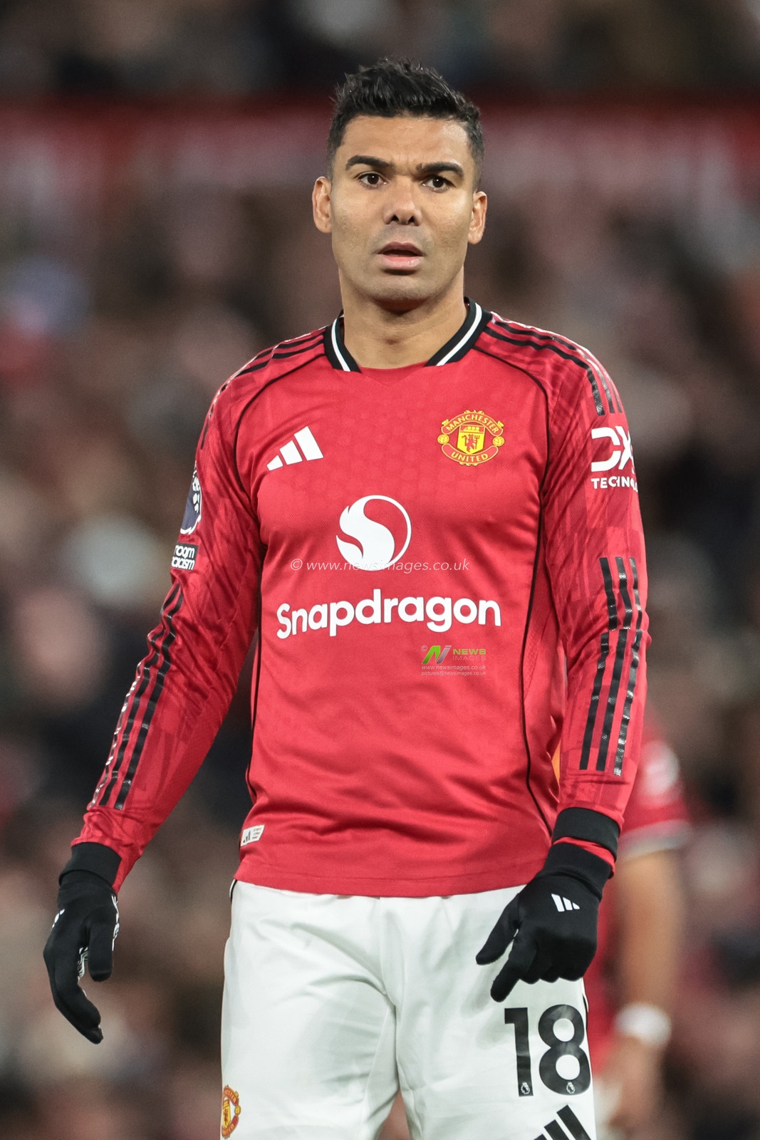 Casemiro of Manchester United during the Premier League match Manchester United vs Brighton and Hove Albion at Old Trafford, Manchester, United Kingdom, 25th October 2025

(Photo by Mark Cosgrove/News Images)