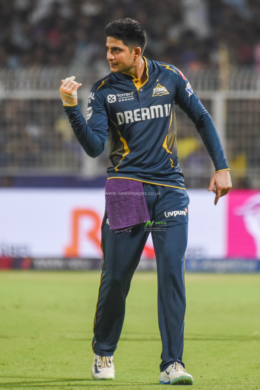 Gujarat Titans' captain Shubman Gill during the Indian Premier League cricket match between Kolkata Knight Riders and Gujarat Titans at Eden Gardens in Kolkata, India, Monday, April 21, 2025.Photo by Debajyoti Chakraborty.(Photo: Debajyoti Chakraborty/News Images)