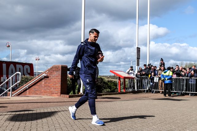 Granit Xhaka of Sunderland arrives during the Premier League match Sunderland vs Tottenham Hotspur at Stadium Of Light, Sunderland, United Kingdom on 12 April 2026

(Photo by Alfie Cosgrove/News Images)