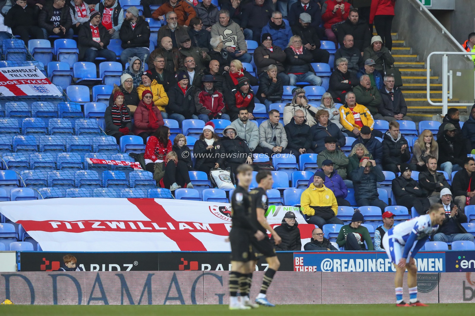 Barnsley fans during the Sky Bet League 1 match Reading vs Barnsley at Select Car Leasing Stadium, Reading, United Kingdom, 9th December 2023

(Photo by Gareth Evans/News Images)