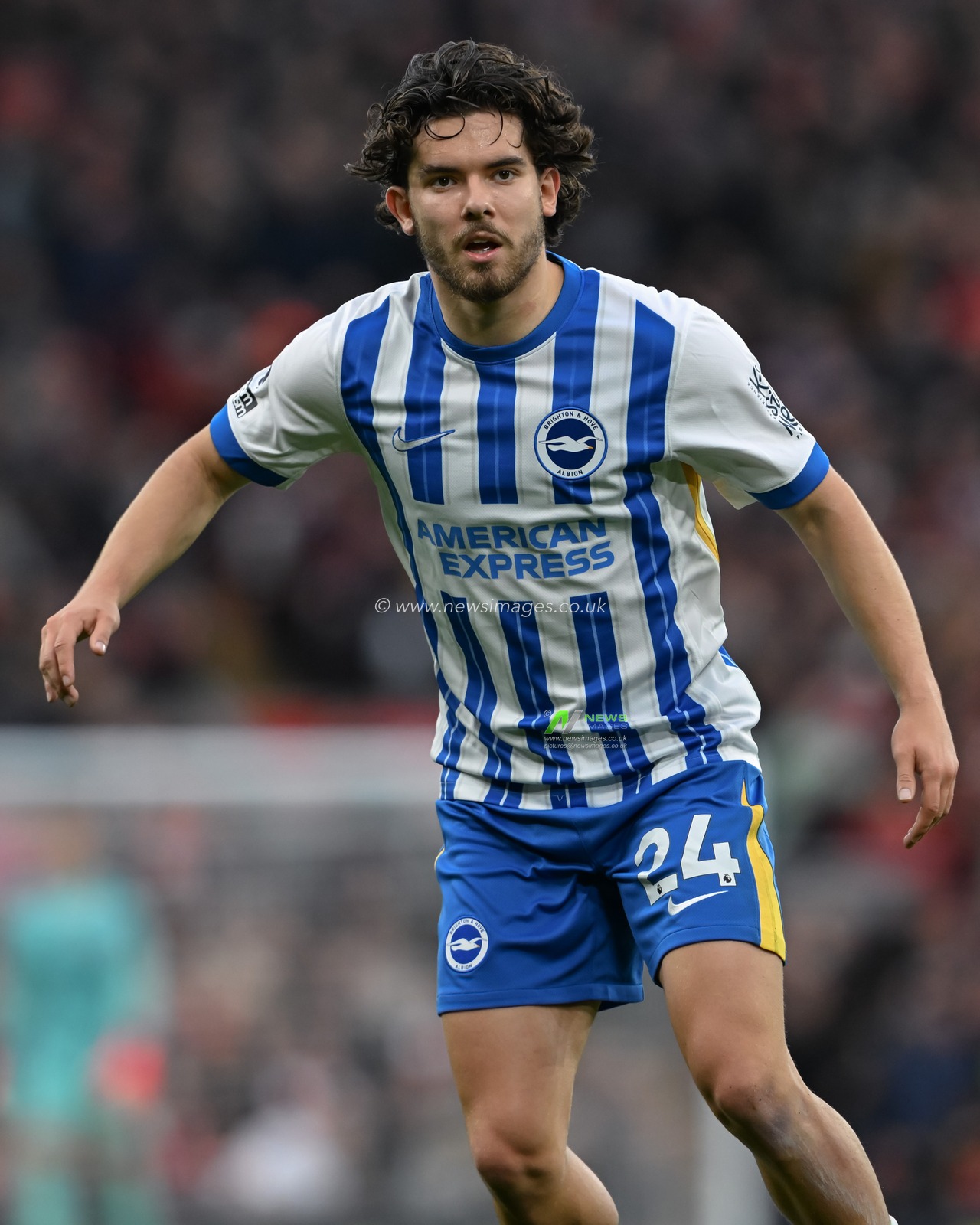 Ferdi KadÄ±oÄŸlu of Brighton & Hove Albion during the Premier League match Liverpool vs Brighton and Hove Albion at Anfield, Liverpool, United Kingdom, 2nd November 2024

(Photo by Cody Froggatt/News Images)