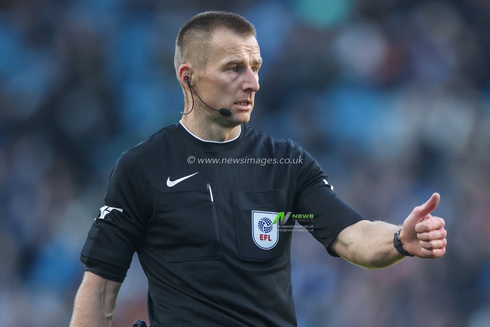 Referee Michael Salisbury checks on and injured player during the Sky Bet Championship match Sheffield Wednesday vs Burnley at Hillsborough, Sheffield, United Kingdom, 19th October 2024

(Photo by Alfie Cosgrove/News Images)