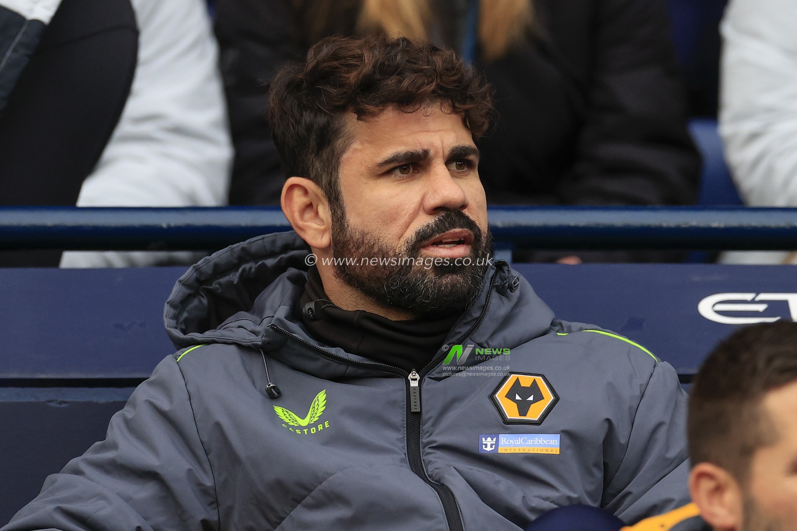 Diego Costa #29 of Wolverhampton Wanderers on the subs bench ahead of the Premier League match Manchester City vs Wolverhampton Wanderers at Etihad Stadium, Manchester, United Kingdom, 22nd January 2023

(Photo by Conor Molloy/News Images)