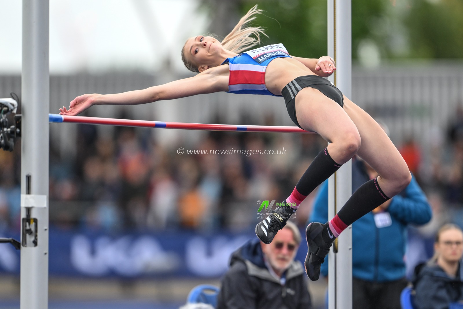 Hannah Lake in the high jump during the Microplus UK Athletics Championships Day 2 at Manchester Regional Arena, Manchester, United Kingdom, 30th June 2024

(Photo by Craig Thomas/News Images)