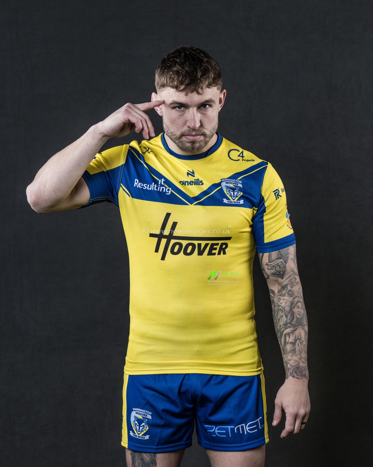 Sam Powell in the Home kit during the Warrington Wolves Team media day at Warrington wolves training centre, Warrington, United Kingdom, 16th January 2025

(Photo by Craig Thomas/News Images)