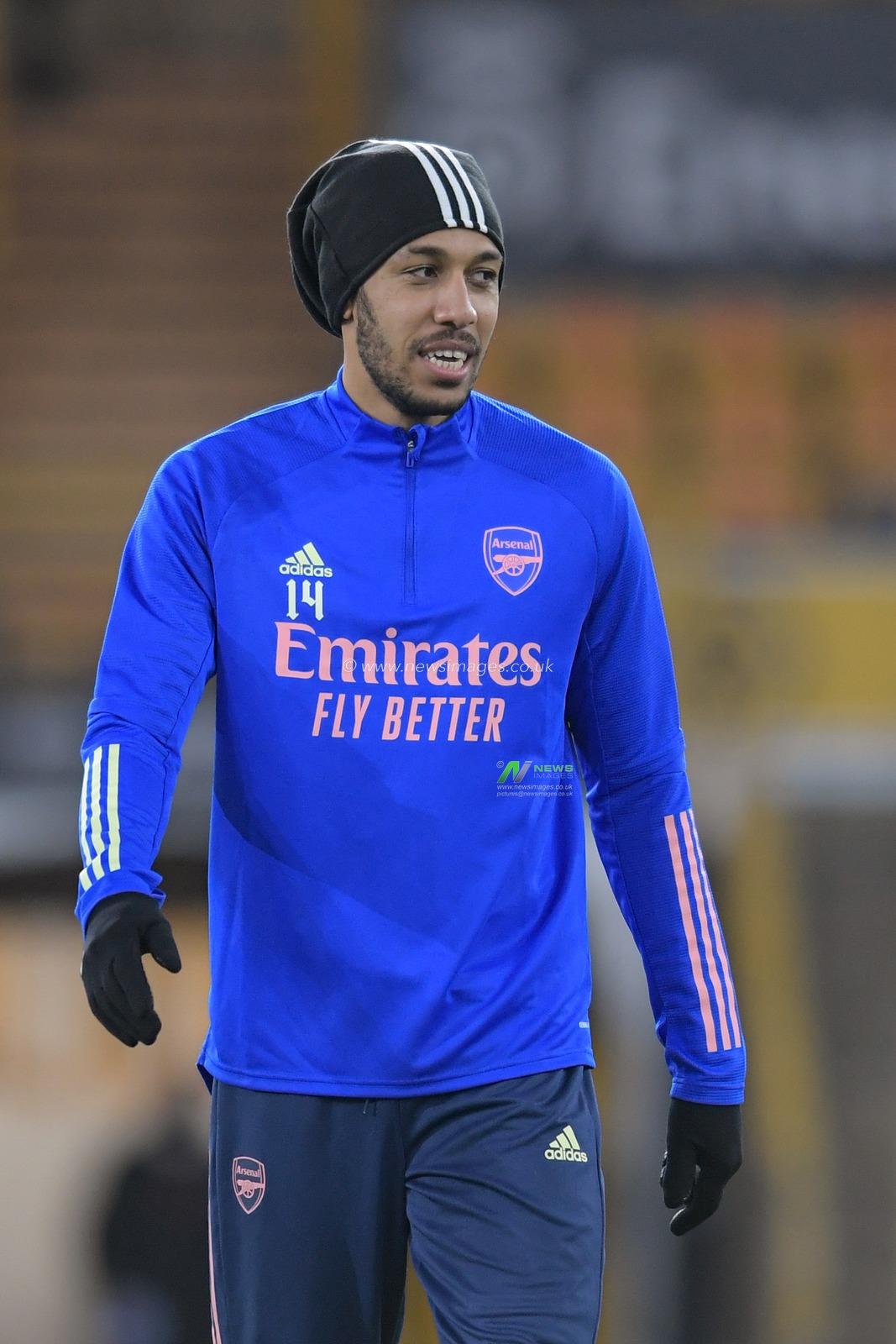 Pierre-Emerick Aubameyang #14 of Arsenal before the game