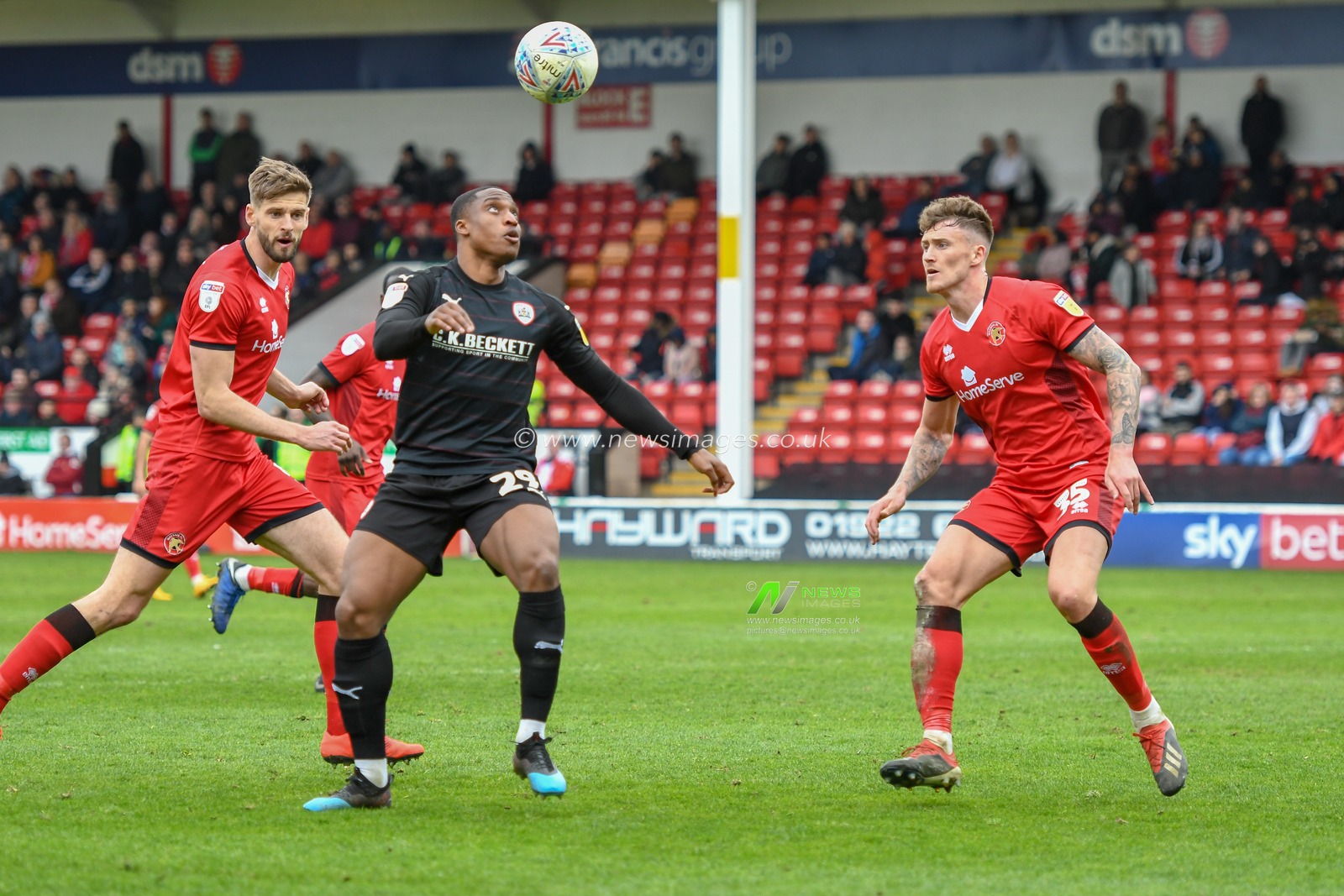 23rd March 2019, Bescot Stadium, Walsall, England; Sky Bet League One, Walsall vs Barnsley ; Victor Adeboyejo (29) of Barnsley watches the ball come down before shooting at goal


Credit: Gareth Dalley/News Images

English Football League images are subject to DataCo Licence