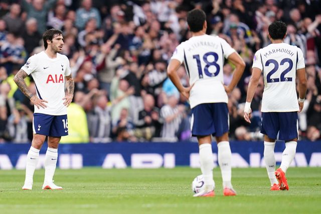 Sandro Tonali of Tottenham Hotspur looks on after Newcastle make it 0-1 during the Premier League match Tottenham Hotspur vs Newcastle Untied at Tottenham Hotspur Stadium, London, United Kingdom on 29 August 2026

(Photo by Harvey Murphy/News Images)