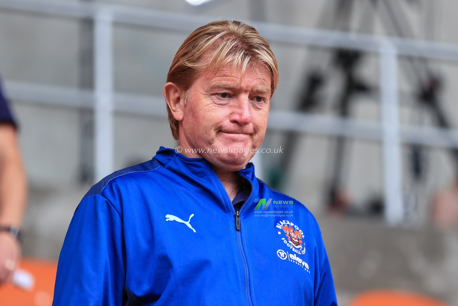 Stuart McCall Assistant head coach of Blackpool arrives at Bloomfield Road