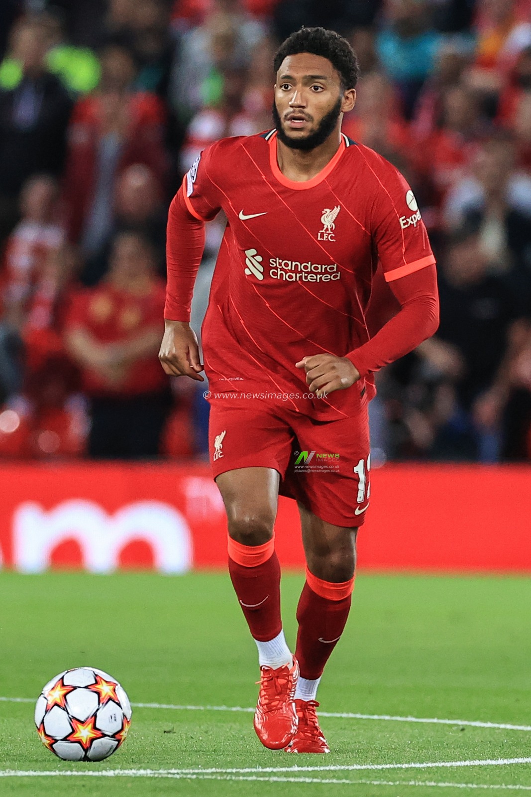 Joe Gomez #12 of Liverpool in action during the game