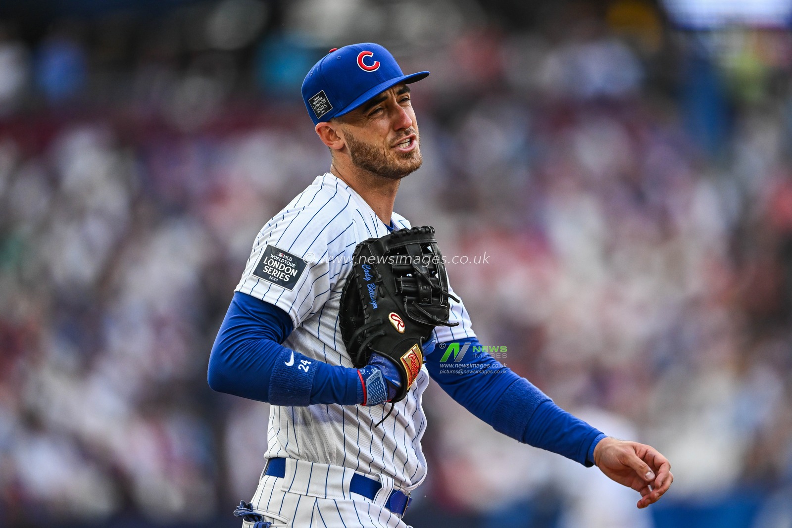 Cody Bellinger #24 of the Chicago Cubs during the 2023 MLB London Series match St. Louis Cardinals vs Chicago Cubs at London Stadium, London, United Kingdom, 24th June 2023

(Photo by Craig Thomas/News Images)