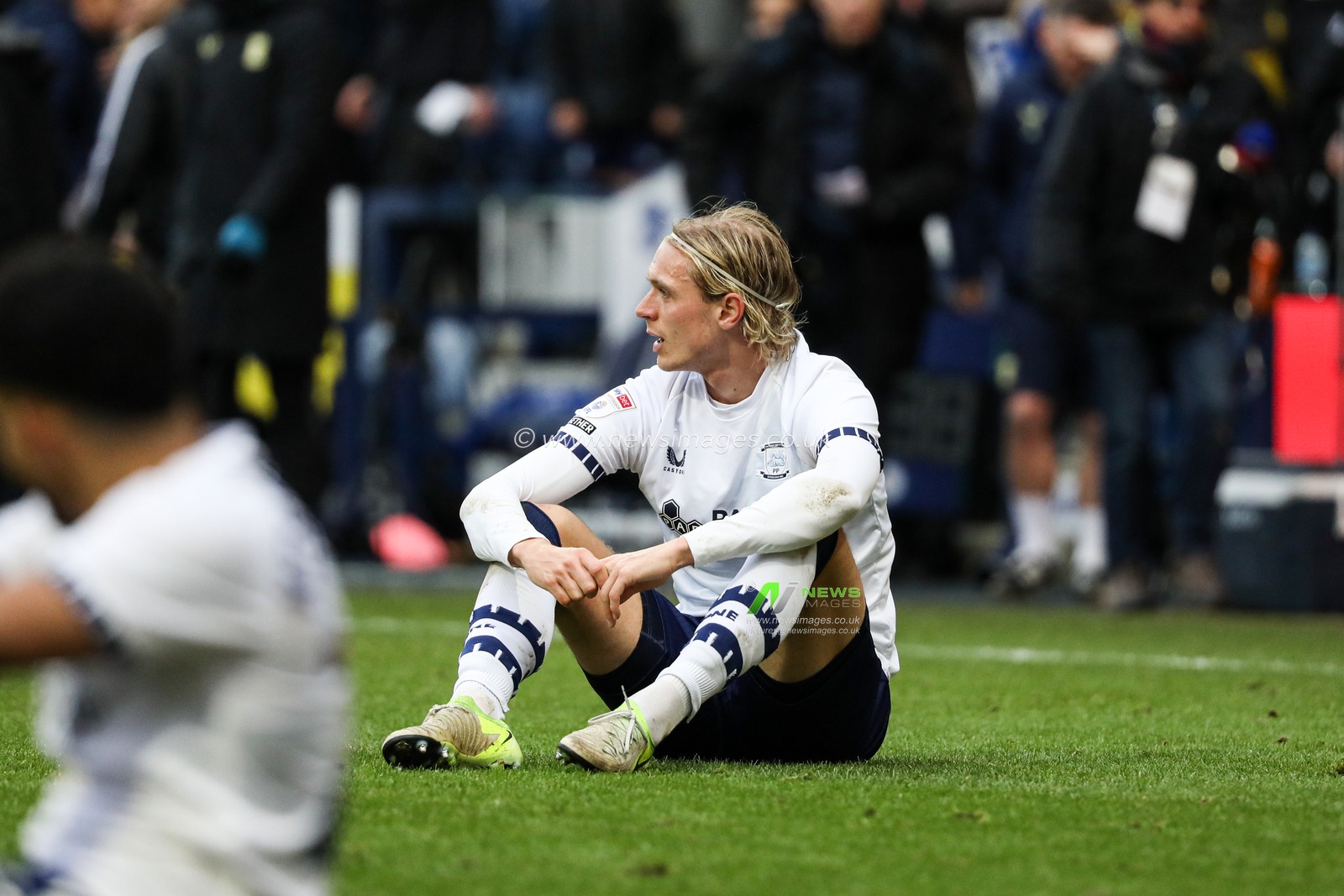 StefÃ¡n Teitur ÃžÃ³rÃ°arson of Preston North End sitting on the ground upset after 1-1 draw during the Sky Bet Championship match Preston North End vs Leeds United at Deepdale, Preston, United Kingdom, 14th December 2024

(Photo by Jorge Horsted/News Images)