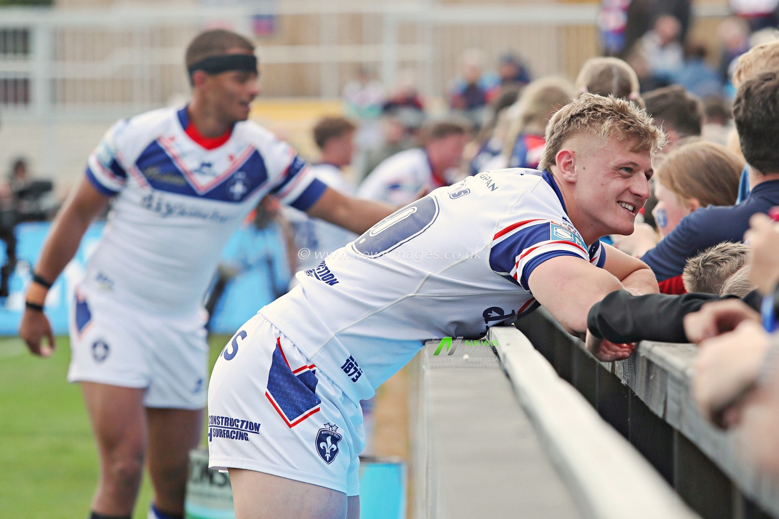 Jayden Myers of Wakefield Trinity after the Betfred Super League match Wakefield Trinity vs Salford Red Devils at DIY Kitchens Stadium, Wakefield, United Kingdom, 25th May 2025

(Photo by Sam Eaden/News Images)
