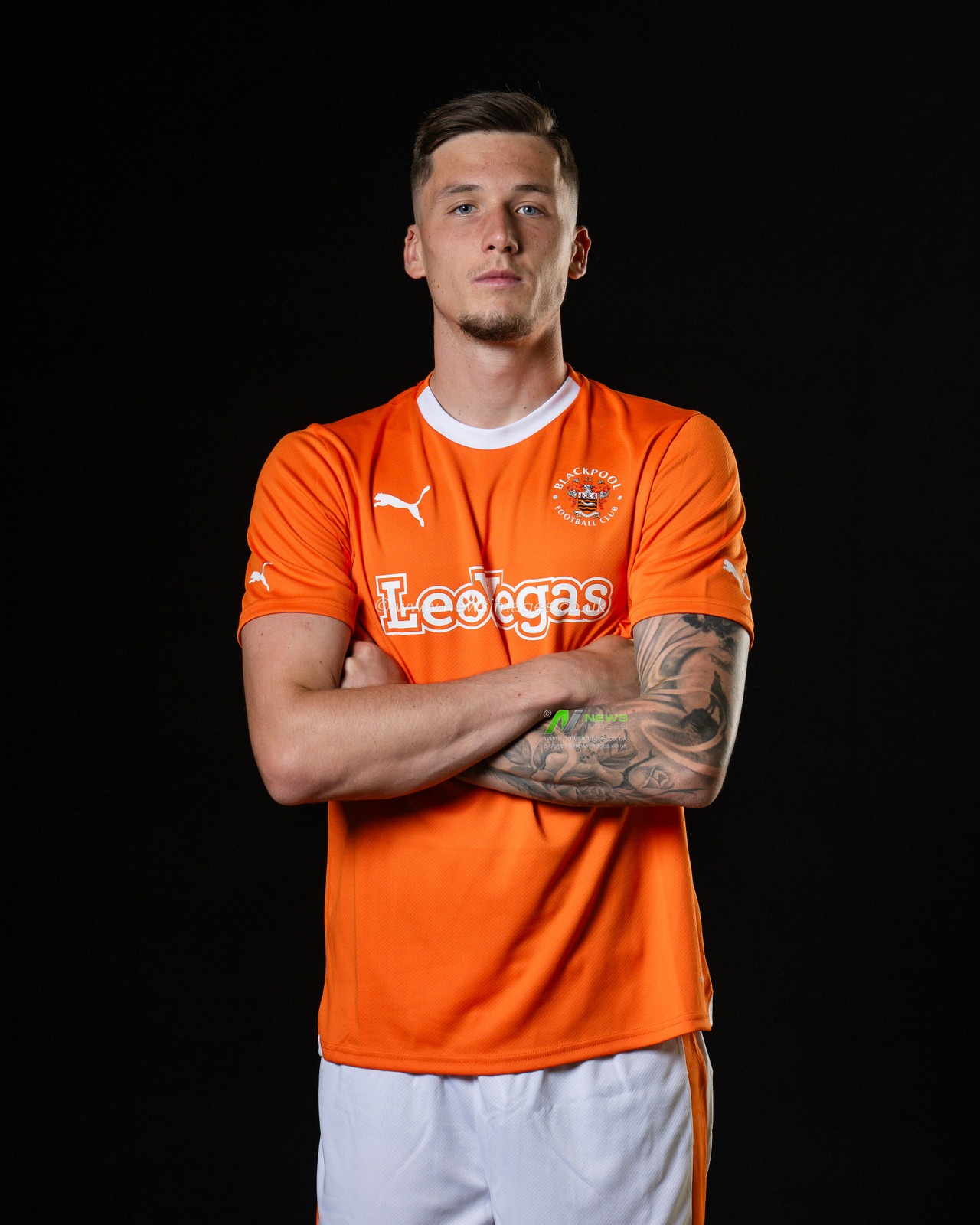 Blackpool Squad Headshots at Bloomfield Road, Blackpool, United Kingdom, 27th July 2023

(Photo by Craig Thomas/News Images)