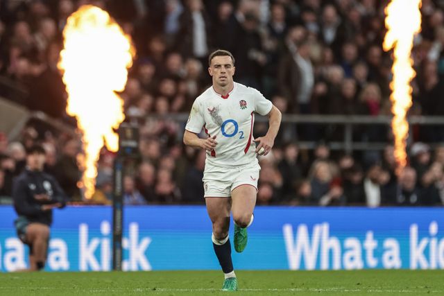 George Ford of England makes his way back after kicking a goal during the Guinness Six Nations 2026 match England vs Wales at Allianz Stadium, Twickenham, United Kingdom on 07 February 2026

(Photo by Mark Cosgrove/News Images)