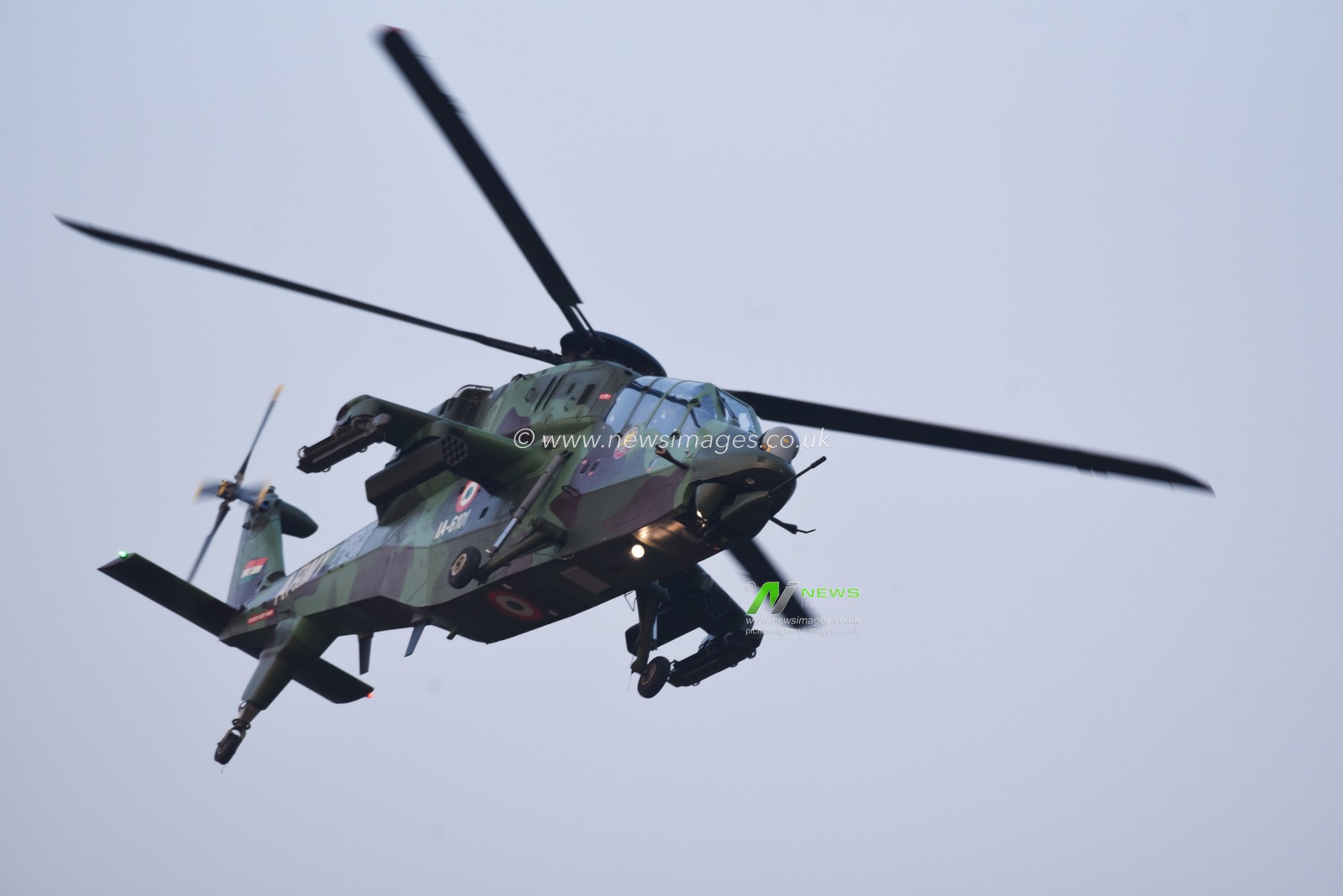 Indian Air force helicorters perfrom during the Indian Army Vijay Diwas in Kolkata, India, on Monday, Dec. 16, 2024. Pictures by Debajyoti Chakraborty.'Vijay Diwas' is celebrated annually on December 16 to honor the victory of Indian armed forces over Pakistan in the 1971 Bangladesh liberation war.(Photo: Debajyoti Chakraborty/News Images)