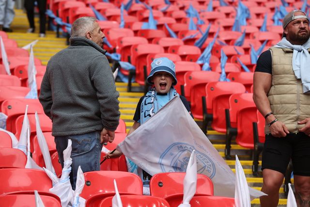 Manchester City fans during the Carabao Cup Final match Arsenal vs Manchester City at Emirates, London, United Kingdom on 22 March 2026

(Photo by Alfie Cosgrove/News Images)