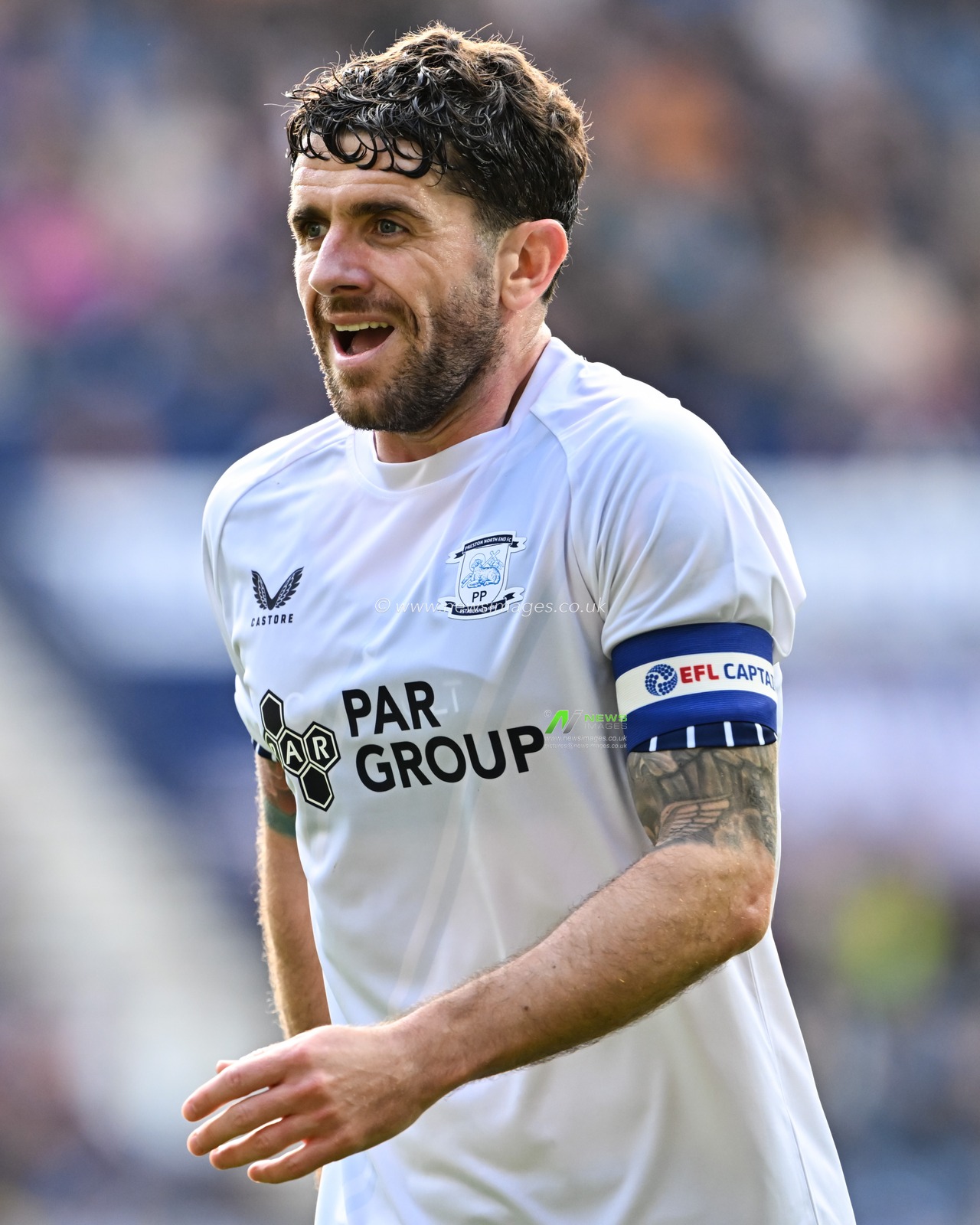 Robbie Brady of Preston North End reacts during the Sky Bet Championship match Preston North End vs Coventry City at Deepdale, Preston, United Kingdom, 19th October 2024

(Photo by Cody Froggatt/News Images)