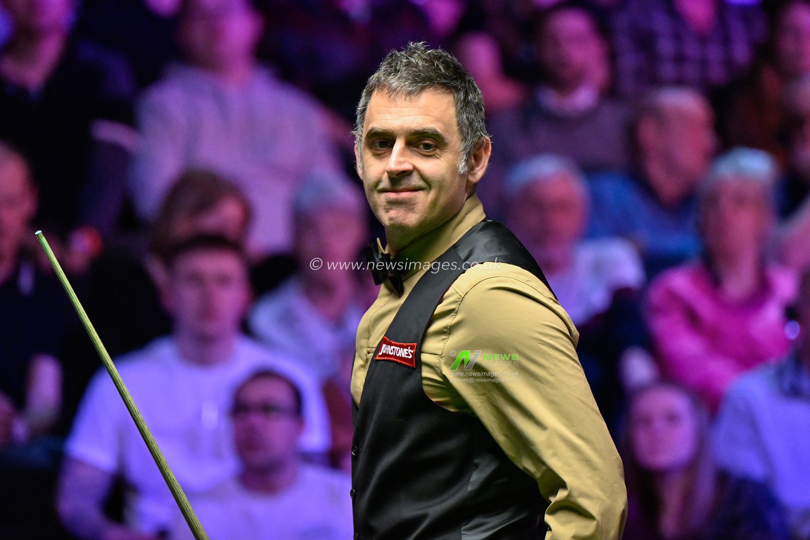 Ronnie O'Sullivan reacts, during the Johnstoneâ€™s Paint Tour Championships at Manchester Central, Manchester, United Kingdom, 5th April 2024

(Photo by Cody Froggatt/News Images)