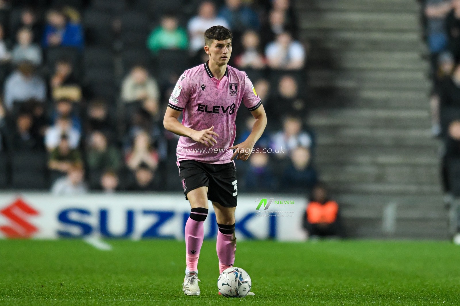 Jordan Storey #38 of Sheffield Wednesday with the ball