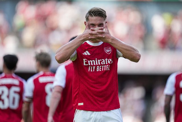 Viktor Gyokeres of Arsenalc celebrates goal during the Pre-season friendly match Arsenal vs Athletic Bilbao at Emirates Stadium, London, United Kingdom, 9th August 2025

(Photo by Harvey Murphy/News Images)