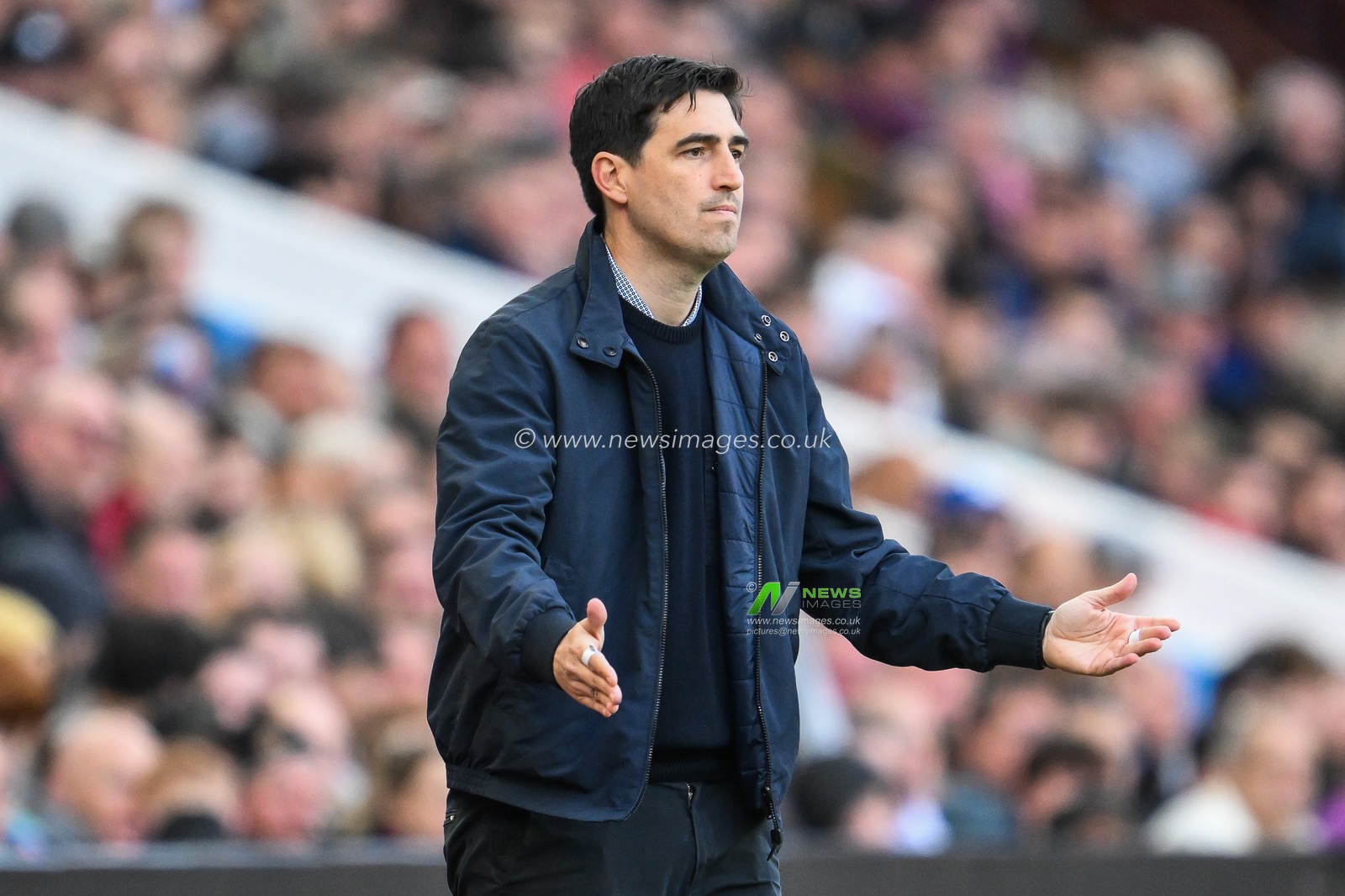 Andoni Iraola Manager of Bournemouth reacts during the Premier League match Aston Villa vs Bournemouth at Villa Park, Birmingham, United Kingdom, 21st April 2024

(Photo by Craig Thomas/News Images)