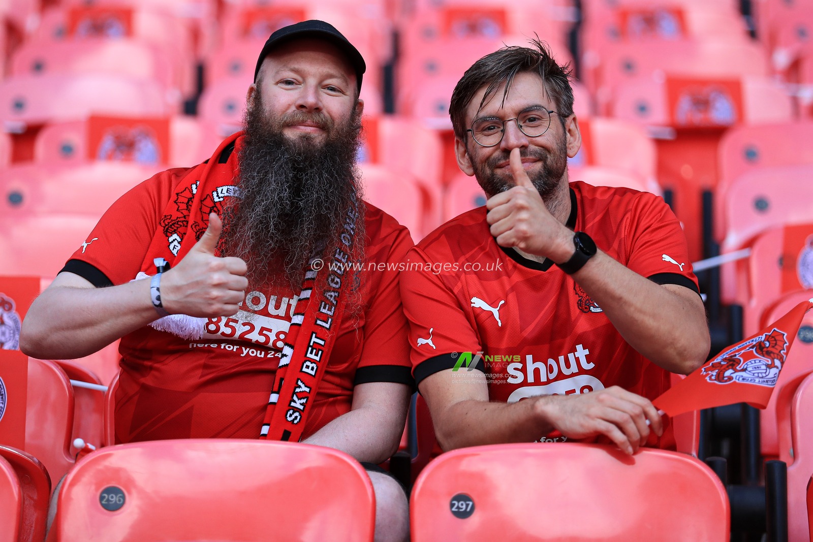 Charlton Athletic fan arrives in stadium ahead of the Sky Bet League 1 Playoff Final match Charlton Athletic vs Leyton Orient at Wembley Stadium, London, United Kingdom, 25th May 2025

(Photo by Jorge Horsted/News Images)