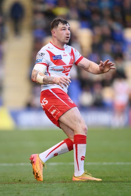 Tommy Makinson of St. Helens looks on during the Betfred Super League play-off Eliminator 2 Warrington Wolves v St Helens at Halliwell Jones Stadium, Warrington, United Kingdom, 28th September 2024

(Photo by Ben Roberts/News Images)