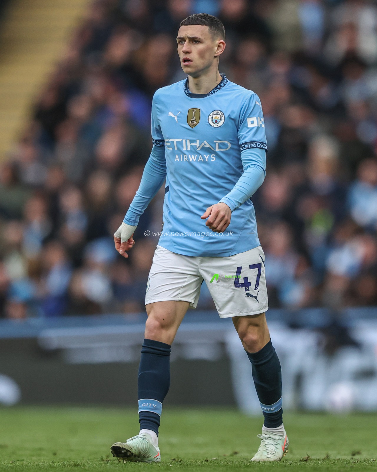 Phil Foden of Manchester City during the Premier League match Manchester City vs Brighton and Hove Albion at Etihad Stadium, Manchester, United Kingdom, 15th March 2025

(Photo by Alfie Cosgrove/News Images)
