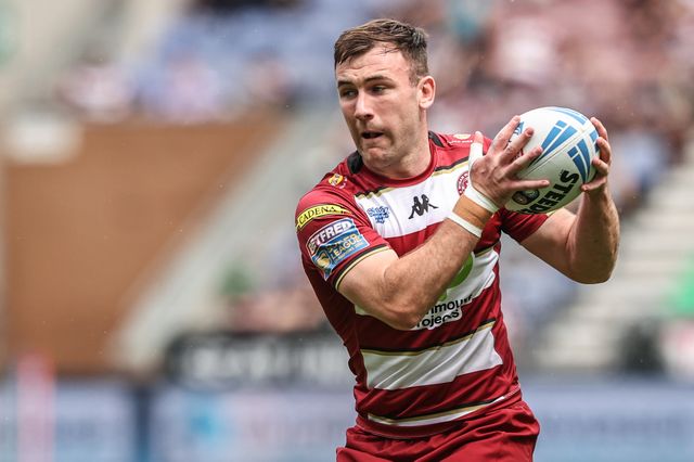 Harry Smith of Wigan Warriors during the Betfred Super League Round 19 match Wigan Warriors vs Hull FC at The Brick Community Stadium, Wigan, United Kingdom, 19th July 2025

(Photo by Alfie Cosgrove/News Images)