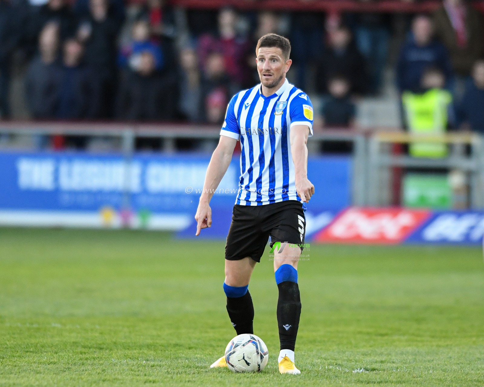 Sam Hutchinson #5 of Sheffield Wednesday gives instructions during the game