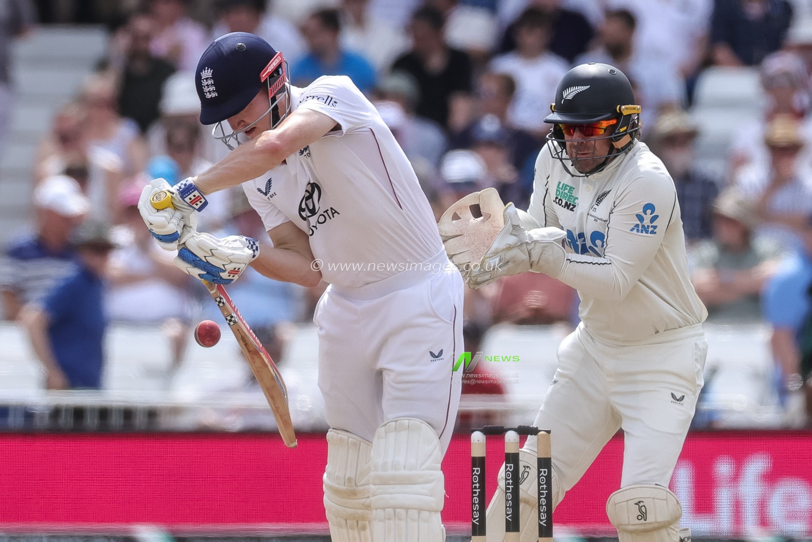 Harry Brook of England snatches a four during the 3rd Rothesay Test Match Day 3 match England vs New Zealand at Trent Bridge, Nottingham, United Kingdom on 27 June 2026

(Photo by Mark Cosgrove/News Images)