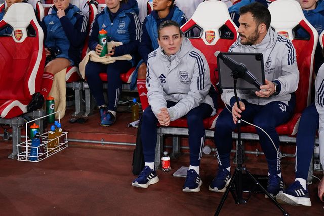 Renee Slegers manager of Arsenal during the UEFA Women's Champions League Quarter-finals match Arsenal vs Chelsea at Arsenal Stadium, London, United Kingdom on 24 March 2026

(Photo by Harvey Murphy/News Images)