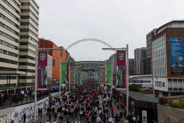Arsenal fans during the Carabao Cup Final match Arsenal vs Manchester City at Emirates, London, United Kingdom on 22 March 2026

(Photo by Alfie Cosgrove/News Images)